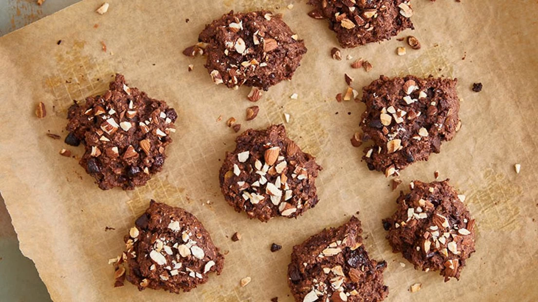 Billede af snacks lavet af chokolade og rugbrødsmel